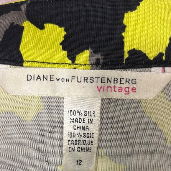 Diane Von Furstenberg Vintage Leopard Print Silk Jersey Mini Dress Size 12 - Picture 9 of 9